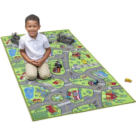 Kids Rug Carpet Playmat City Life Learn Have Fun Safe, Children's Educational - Picture 5 of 8